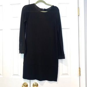 Ann Taylor Womens Black Long Sleeve Mini Dress 4
